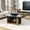 B:Black, variant on Harper & Bright Designs Modern Black Coffee Table Set of 2, Wood Center Table with End Table, Square Coffee Table with Storage for Living Room