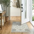 thumbnail image 2 of ODIKA 2'x3' Washable Throw Rug Non-Slip, Low Profile, Flatwoven, Easy Care Vintage Under Scroll Ornate Farmhouse Vine Border Large Dining Flowing for Hallway, Study Room, 2 of 7