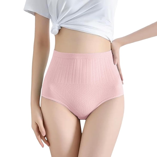 Braguitas de control abdominal de cintura alta para mujer - Sin costuras, realzan las caderas, tallas grandes, pack económico de 5 unidades