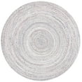 thumbnail image 2 of SAFAVIEH Braided Calvin Transitional Cotton Reversible Area Rug, Light Gray, 5' x 5' Round, 2 of 11
