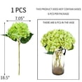 thumbnail image 4 of FORICOM 6pcs Faux White Hydrangeas Fake Flowers Artificial Silk Hydrangea Flower With Stems Bouquets Arrangement for Home Table Centerpieces Wedding Baby Shower Birthday Party Decoration(Green), 4 of 5