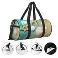 thumbnail image 5 of Fotbe Starfish And Seashell Pattern Foldable Sports Gym Bag with Wet Dry Pocket, Ultralight Travel Bag, Large Capacity Duffel Bag, Splash Proof Carry on Bag, Overnight Bag, Weekender Bag, 5 of 8