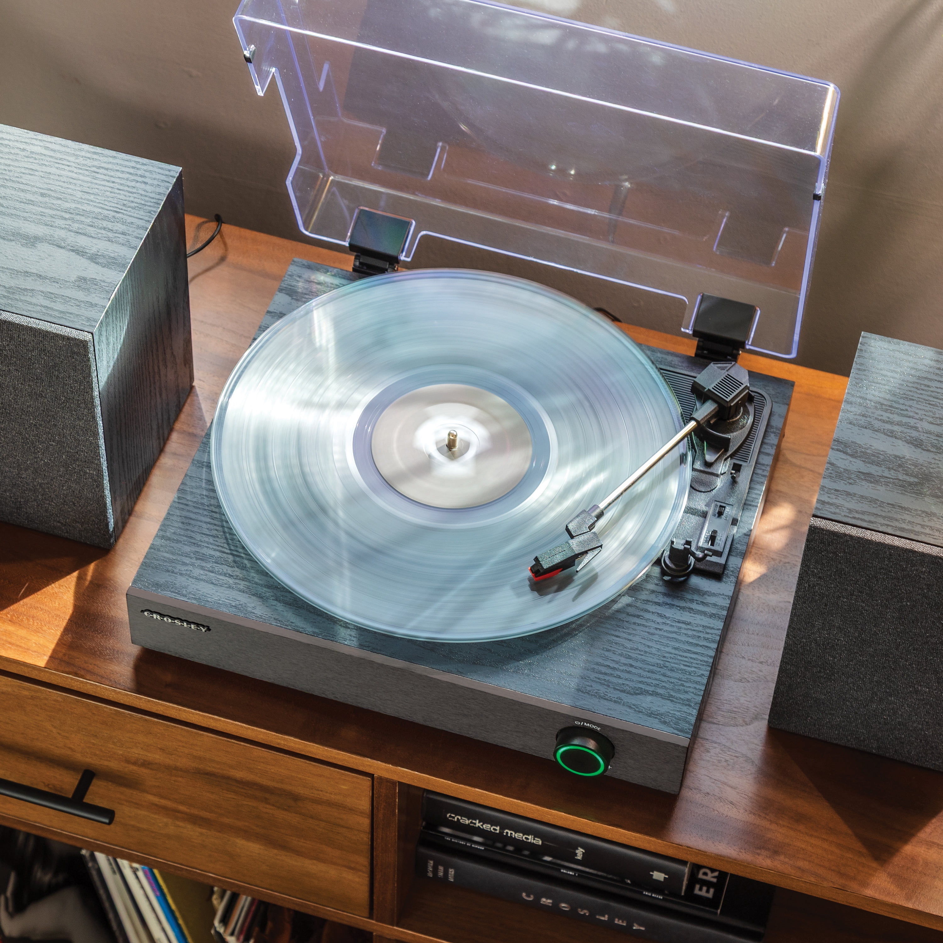 Zane Vinyl Record Player with Speakers and Bluetooth - Audio Turntables
