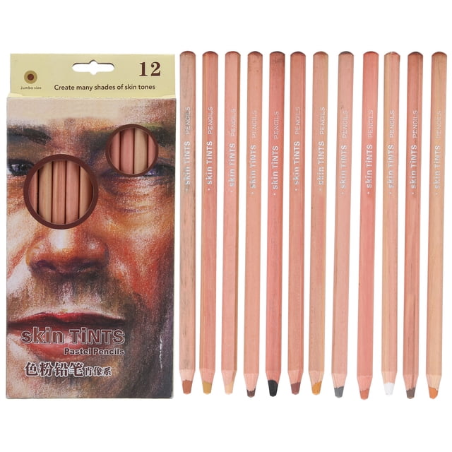 Pastel Pencils, Skin Tone Color Pencils 12 Professional Colored Pencils For Coloring Drawing And Sketching