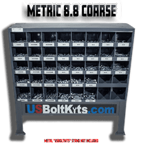 2540 Piece Metric Class 8.8 Coarse Thread Bin Kit with 40 Hole Bin