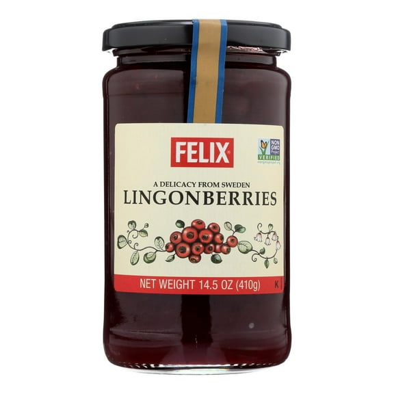 Felix Wild Natural Lingonberries, 14.5 Oz (Pack Of 8)
