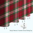 thumbnail image 6 of Red and Green Christmas Plaid Pattern Shower Curtain 36"x72" ,Bathroom Decorative Shower Curtains Set with 12 Hooks,Modern Waterproof Washable Shower Curtain, 6 of 6