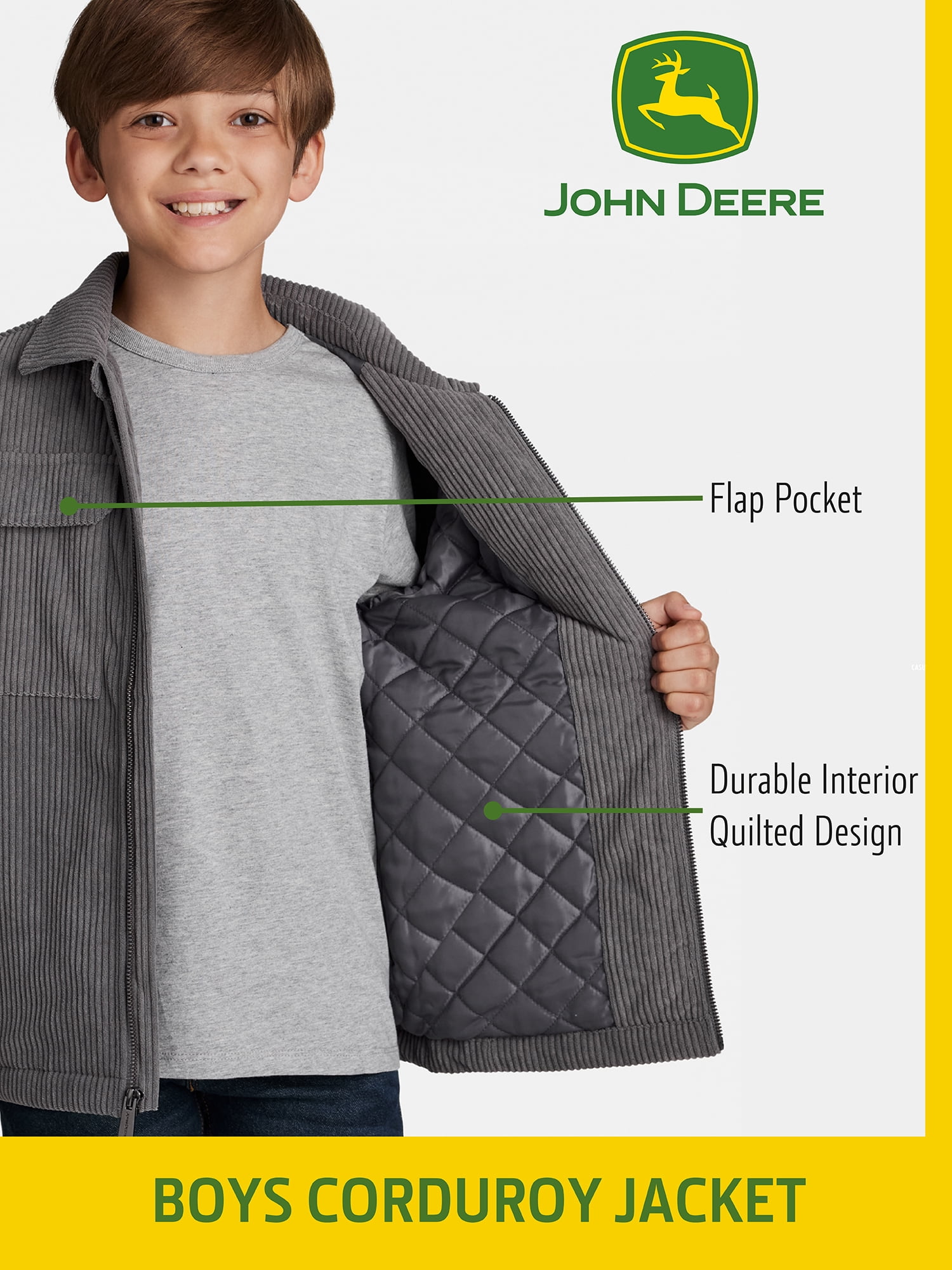 John Deere Boy's Corduroy Tractor Jacket, Sizes 4 - 16