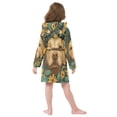 thumbnail image 7 of FORMRS Kids Bathrobe Unisex Hooded Robe Toddler Pajamas Sleepwear, Size 2-3T, Flowers and Dog, 7 of 7