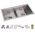thumbnail image 1 of KBFmore 32 inch Stainless Steel Undermount Workstation Kitchen Sink with 8 Pieces Sink Accessories, 1 of 11