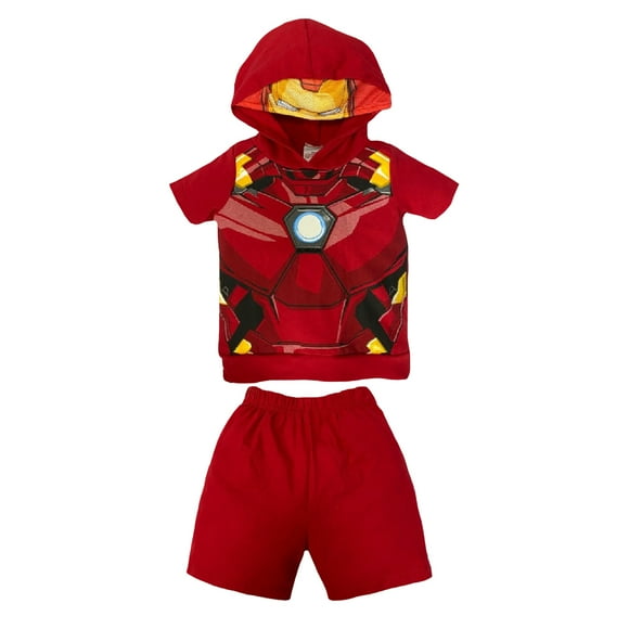 Conjunto Marvel Playera con Gorro Estampada Short Ironman Marvel Conjunto0557