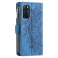 thumbnail image 3 of Feishell Zipper Wallet Case for Samsung Galaxy S20 Plus,for Women Men,Stylish Embossed Pattern PU Leather Multi Card Slots Magnetic Clasp Flip Kickstand Crossbody Phone Case with Shoulder Strap,Blue, 3 of 11