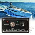 thumbnail image 4 of Marine Pump Switch Panel, Manual Off Auto Switch Panel 2 LED Indicator Durable Wear Proof Easy Operation 5A Circuit Breaker Protection 12V  For Yachts, 4 of 8