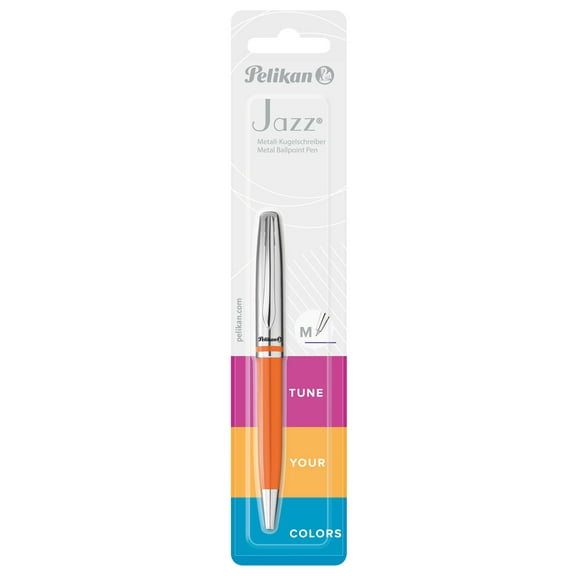 Pelikan Jazz Classic Ballpoint Pen, Orange, Blister Card, 1 Each