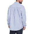 thumbnail image 3 of INSPIRE CHIC Inspired Men's Stand Collar Long Sleeve Button Down Striped Dress Shirts with Chest Pocket XL Light Blue, 3 of 4