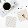 thumbnail image 4 of Zufioo Anchors Print Leather Coaster Set, Decorative PVC Coasters 4-pack - Scald and Stain-resistant, Suitable for Home, Cafes, Restaurants-Square, 4 of 6