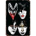 thumbnail image 1 of Placa Metal Vintage Banda Beso Pintura Hierro Rectangular Bar para El 20x30cm, 1 of 9