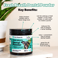 thumbnail image 6 of Pet Honesty Fresh Breath Dental Powder for Dogs for Teeth Cleaning Plaque Off, Dental Care for Dogs, Tartar Remover for Teeth with Natural Herbal Blend + Postbiotics (Mint - 30 Servings), 6 of 15
