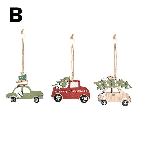 

Home Decor Christmas Decorations Wooden Painted Pendants Tree Boxed Gifts Room Decor Wall Bedroom Bathroom Kitchen Living Room