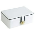 thumbnail image 1 of yingyy Jewelry Box Storage Earrings Organizer Double Layer Ring Case Pendants Fashionable Storing Packaging Container White White, 1 of 6