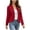 A-Red, variant on Ruffle Trim Cardigan Sweaters for Women Long Sleeve Open Front Cropped Lightweight Blazer Casual Tops