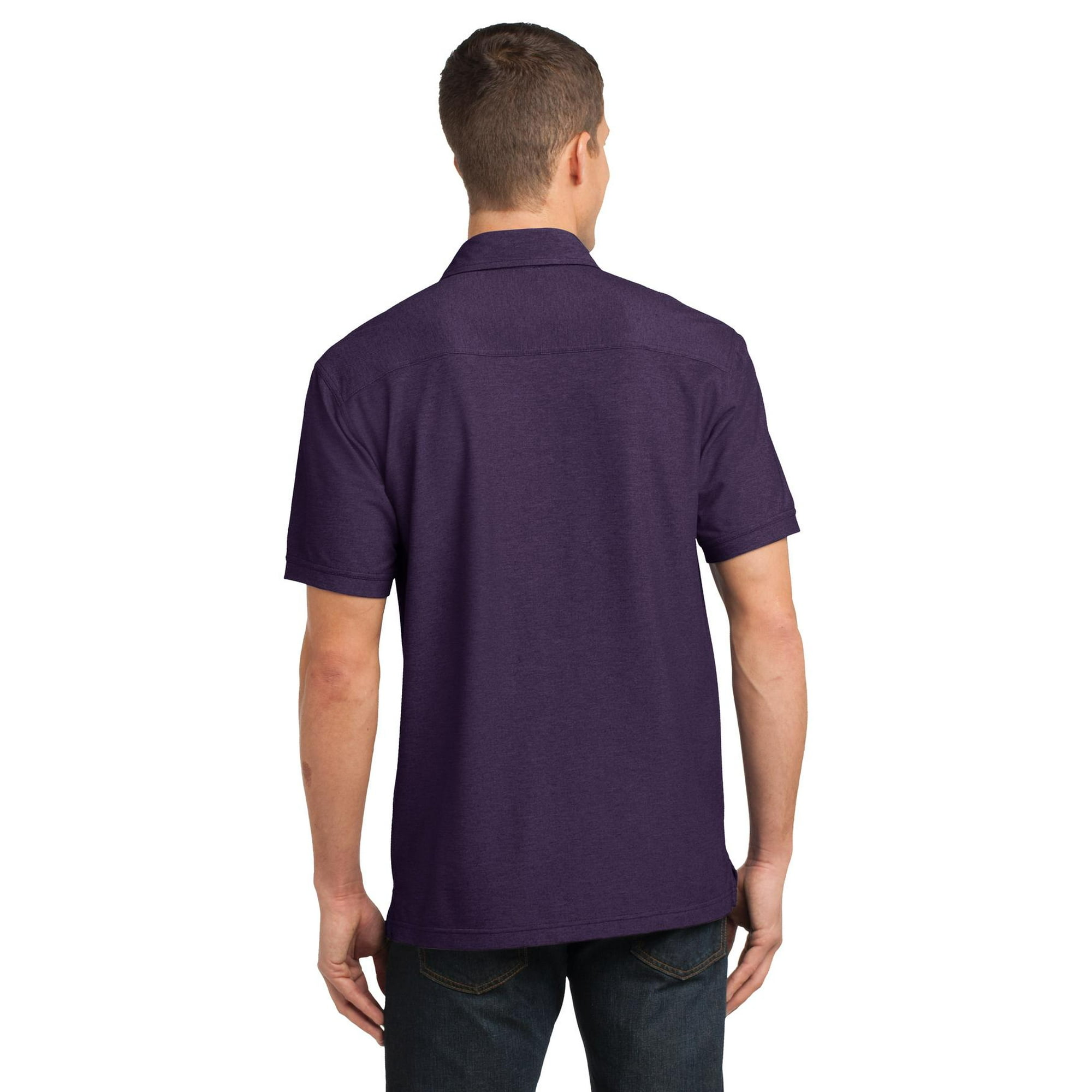 Port Authority K557 Men's Double Pocket Polo Shirt - Purple/ Dress