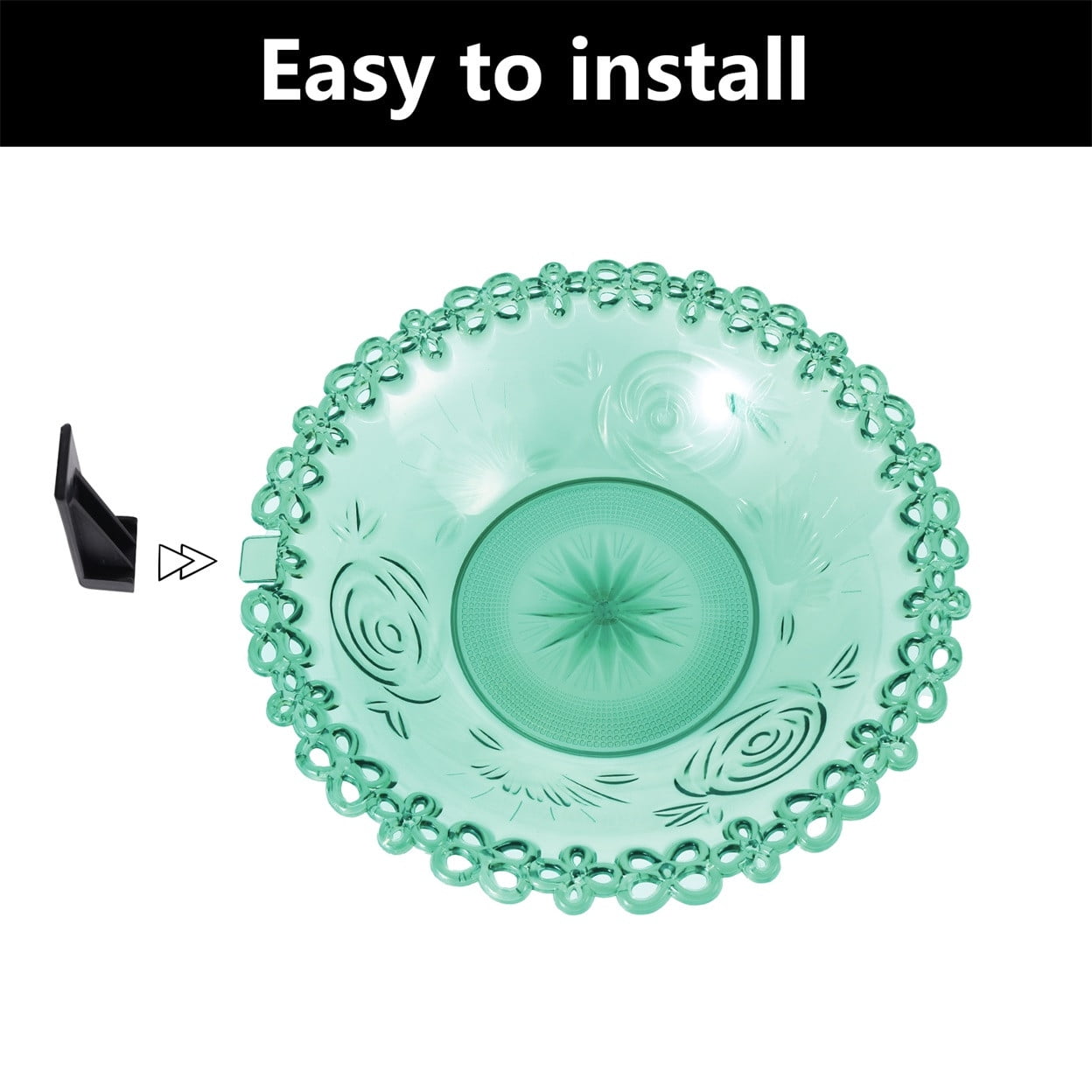 JilgTeok 5 Packs Bird Feeder Hanging Bird Bath Tray Water Bowl Outdoor Plastic Hummingbird Feeder Shower Bird Basin for Outdoors Garden Patio Decoration