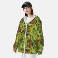 thumbnail image 5 of Goofa Carrot Eggplant Printed Women's UPF 50+ Sun Protection Hoodie Jacket Lightweight Long Sleeve Sun Shirt for Women with Pocket Hiking Outdoor-, 5 of 9
