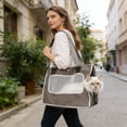 thumbnail image 1 of Rewenti Foldable Pet Carrier Unitary Shoulder Handbag Or Crossbody Style Open Side Designs for Cats Dogs Head Out Suitable for Small to Medium Sized Pet, 1 of 5