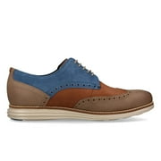 Cole Haan Men's Original Grand Shortwing Oxford, Dark Sequoia/Irish Coffee/Ensign Blue, 7.5 M
