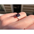 thumbnail image 2 of Garnet Ring, January Birthstone, Natural Garnet Rectangle Ring, Silver Ring, Solitaire Engagement Ring, Red Solitaire Ring, Engagement Ring, 2 of 3