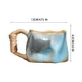 thumbnail image 3 of New Handmade Pottery Coffee Mug, Retro Special-Shaped Mugs, Rough Pottery Hand Knead Irregular Nordics Style Coffee Cups For Office And Home, Big Handle Easy To Hold For Home Office, 3 of 7