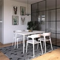 thumbnail image 3 of Novogratz Poolside Gossip, April 50" x 29" Rectangular Indoor/Outdoor Dining Table, White, 3 of 10