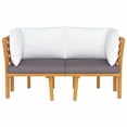 thumbnail image 3 of vidaXL 2-Seater Patio Sofa with Cushions Solid Acacia Wood, 3 of 6