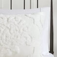 thumbnail image 5 of Witaxima Full/Queen 3-Piece Cotton Chenille Comforter Set in Off-White, Tufted Damask Design with Standard Shams, 5 of 9