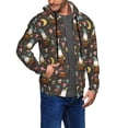 thumbnail image 2 of Honeii Gnome Insect Frog Print Hoodies for Men, Pullover & Full Zip, Breathable Zip up Hoodie, Sweatshirt-Large, 2 of 5