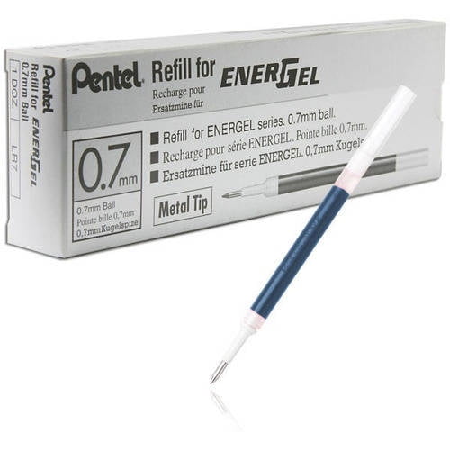 Pentel Energel Pen Refill LR7 Free Shipping 0.7mm, Blue, 40 Pcs 
