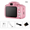 thumbnail image 1 of Cámara para niños de dibujos animados portátil ajustable 16GB 32GB regalo de cámara digital para niños, rosa, tarjeta 16G Vogacara EL000682-08B, 1 of 2