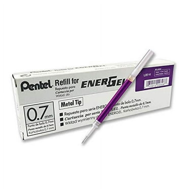 Pentel Refill for EnerGel (BL57, BL77, BL407, BL107, BL117), (0.7mm), Violet Ink, Box of 12