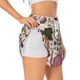 thumbnail image 5 of Rocae Vintage Coffee for Women's Athletic Shorts Quick Dry Workout Hiking Shorts With Pockets for Running, Yoga, Gym, Sports Large, 5 of 9