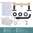 thumbnail image 5 of 2 Handle Wall Mount Bathroom Faucet and Rough-in Valve Included, 5 of 7
