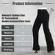 thumbnail image 2 of Pantalones de trabajo informales para mujer, de 6 botones, pantalones largos de cintura alta y pierna recta, 2 of 5