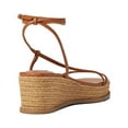 thumbnail image 5 of Nine West Alexx3 Caramel Rounded Open Toe Strappy Detailed Wedge Heeled Sandals (Caramel, 6.5), 5 of 5