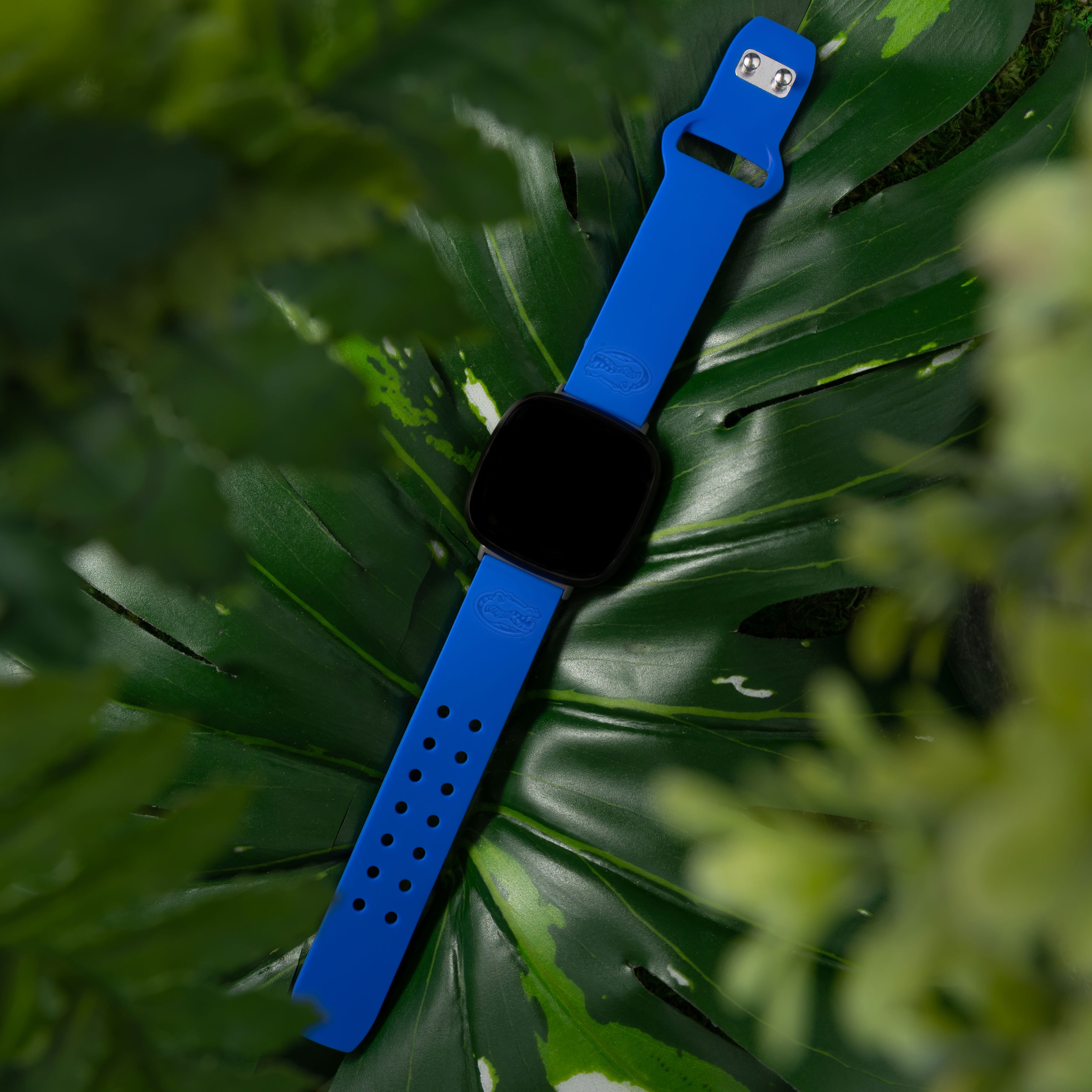 Florida Engraved Silicone Unisex Watch Band for Fitbit Versa 3 and Sense (Blue) by Affinity Bands