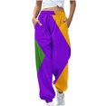 thumbnail image 1 of Dealovy Sweatpants for Women High Waisted Jogger Pants with Pockets Color Block Athletic Comfy Trackpants, 1 of 2