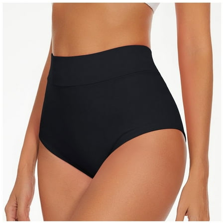 KONDYS Women High Waist Yoga Booty Shorts V Back Bikini Bottoms Swim Briefs Beach Shorts Ruched Bottom High Cut Swim Bottom Full Coverage Sports Yoga Shorts Swimbottom Beachwear Swimwear Tropical