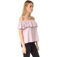 thumbnail image 3 of Rebecca Minkoff Women's Cotton Diosa Top X-Small Lavender, 3 of 5