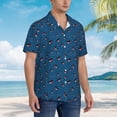 thumbnail image 3 of Pofeuu Bullfinches 1 Print Hawaiian Shirt for Men Sleeves Casual Button Down Summer Beach Dress Shirts T-Shirts,X-Large, 3 of 7