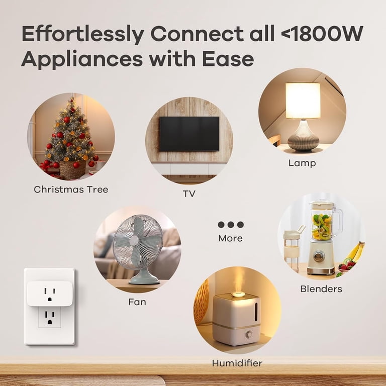 Linkind Matter Smart Plug 2 Pack, Apple Home & Alexa Compatible photo 3