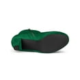 thumbnail image 3 of Unique Bargains Bottines à Talon à Bout Rond à Enfiler avec Fermeture Éclair pour Femme Vert (Taille 9,5), 3 of 8